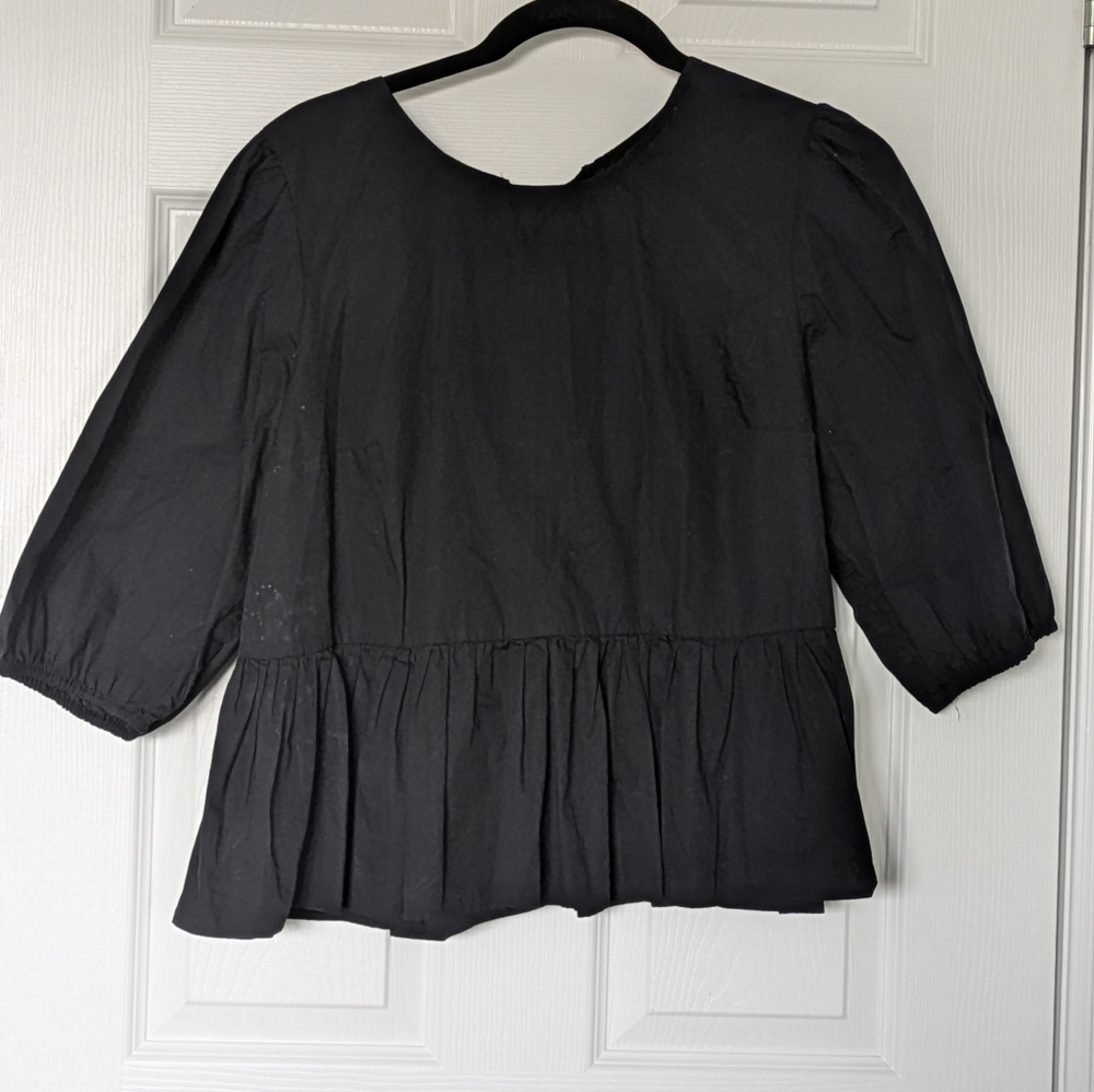 Black Ruffled Shirt